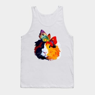 Fancy Guinea Pig with Butterfly Hairdo Tank Top